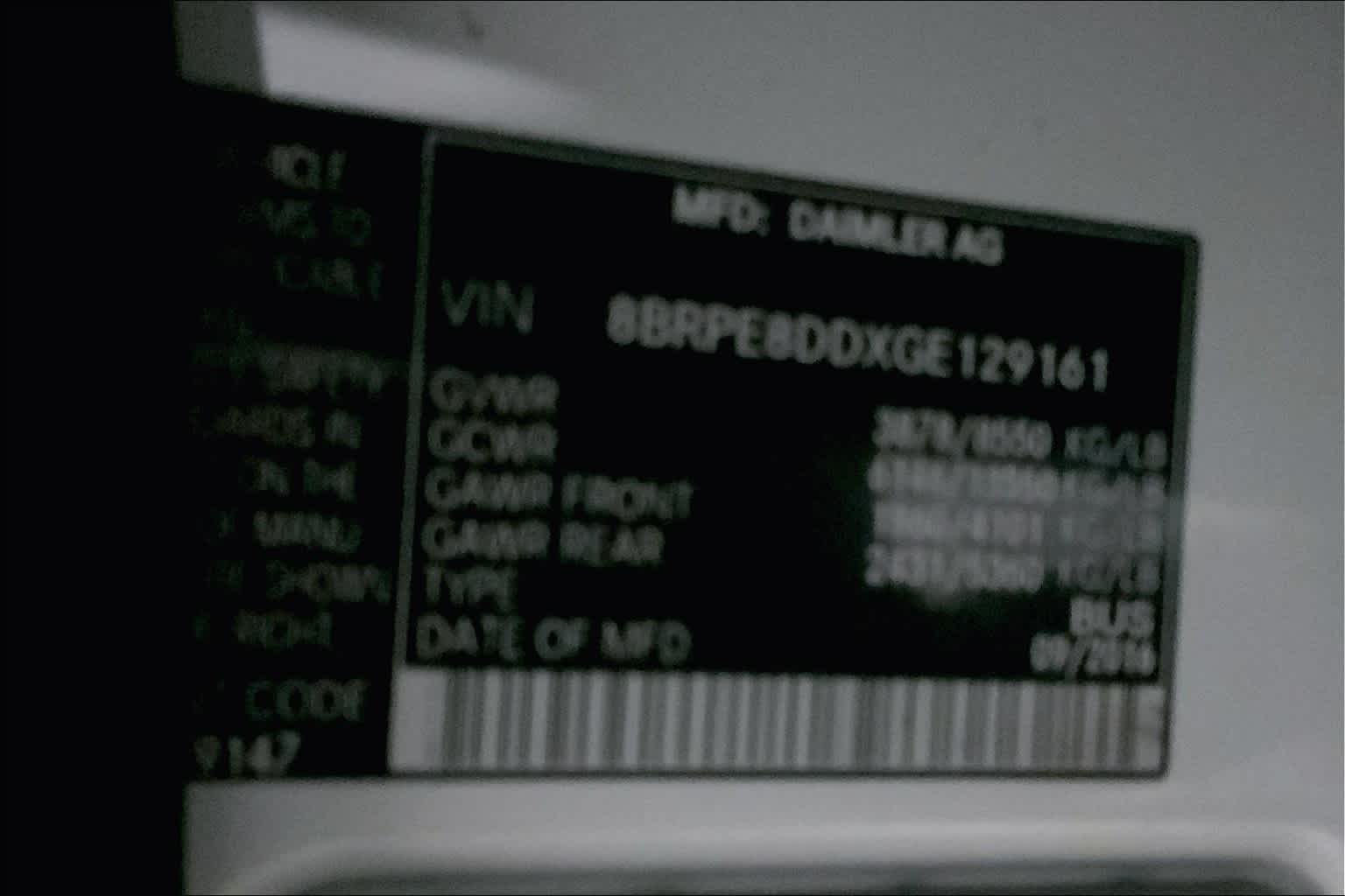 2016 Mercedes-Benz Sprinter RWD 2500 170"