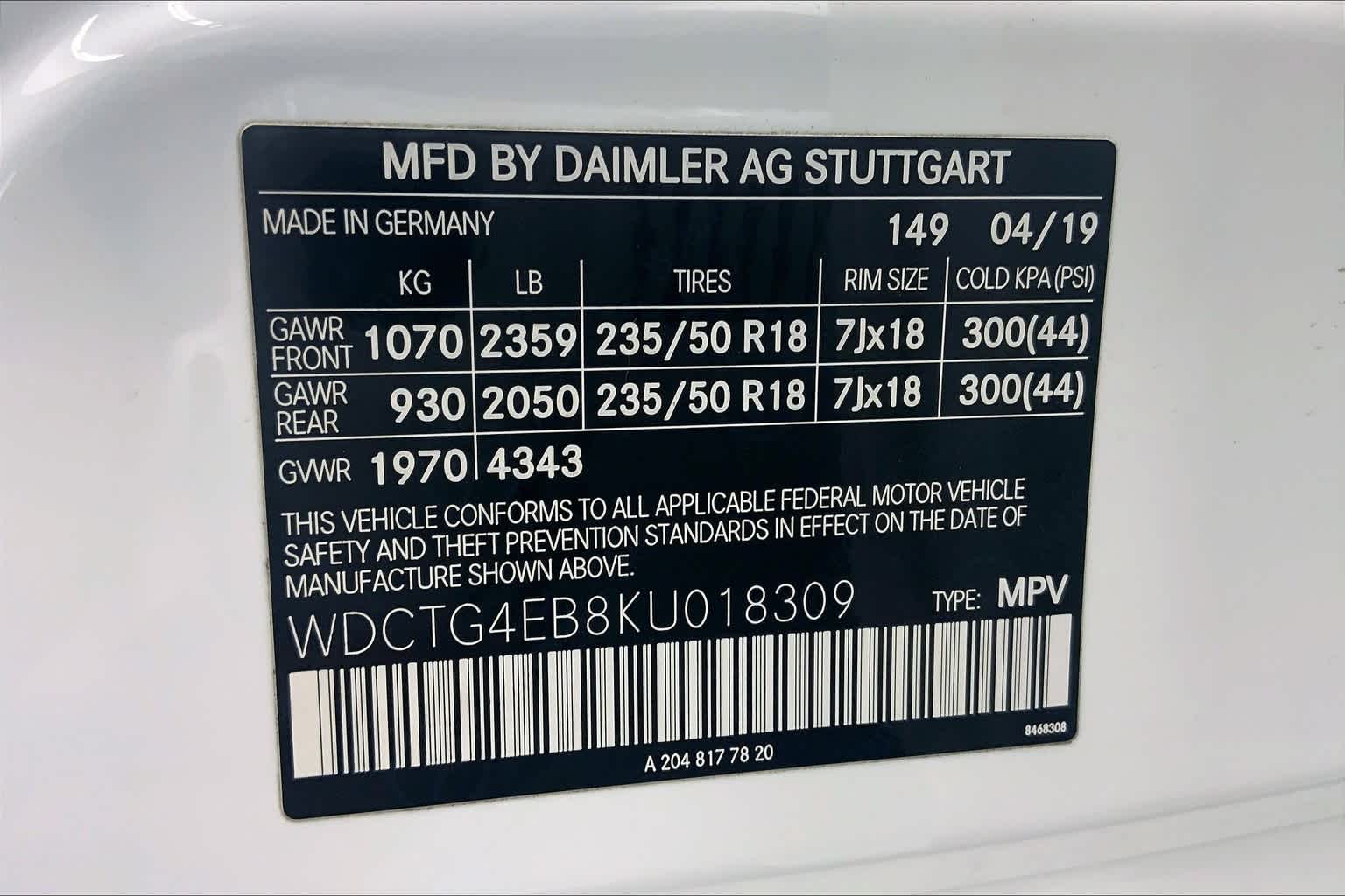 2019 Mercedes-Benz GLA 250 SUV