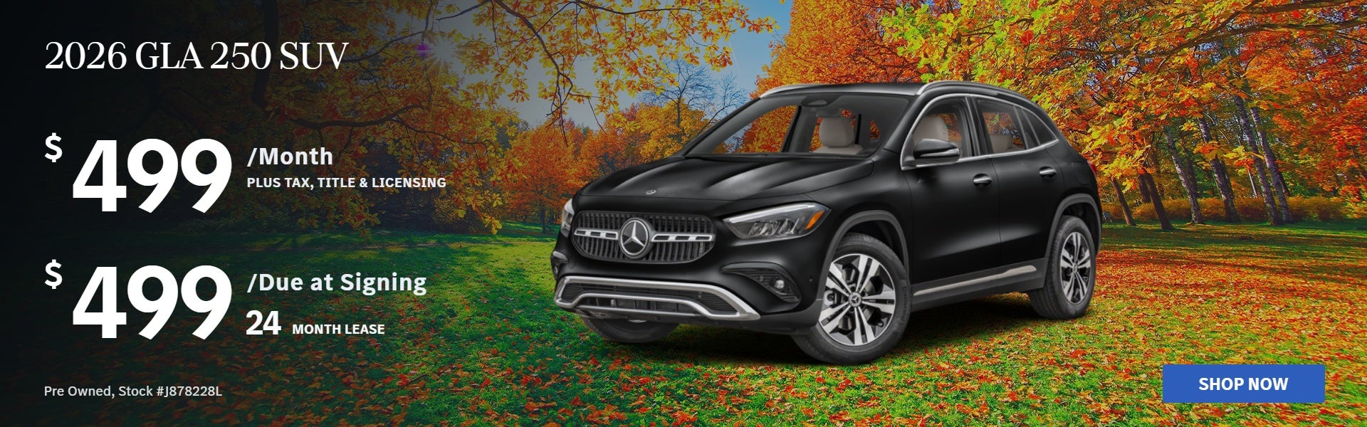 2026 GLA 250 SUV: $499/mo