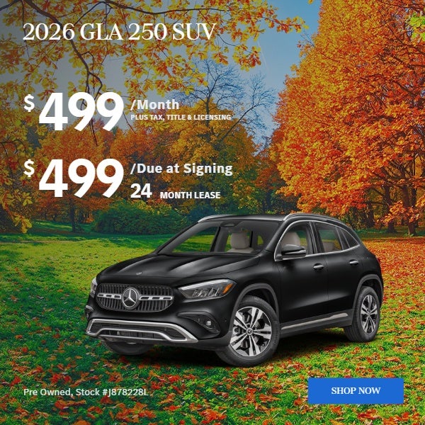 2026 GLA 250 SUV: $499/mo