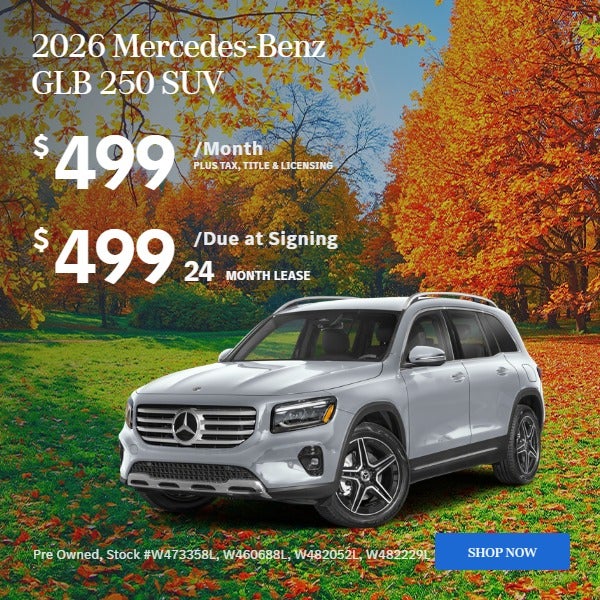 2026 GLB 250 SUV: $499/mo