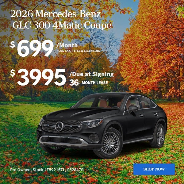 2026 GLC 300 4Matic Coupe: $699/mo