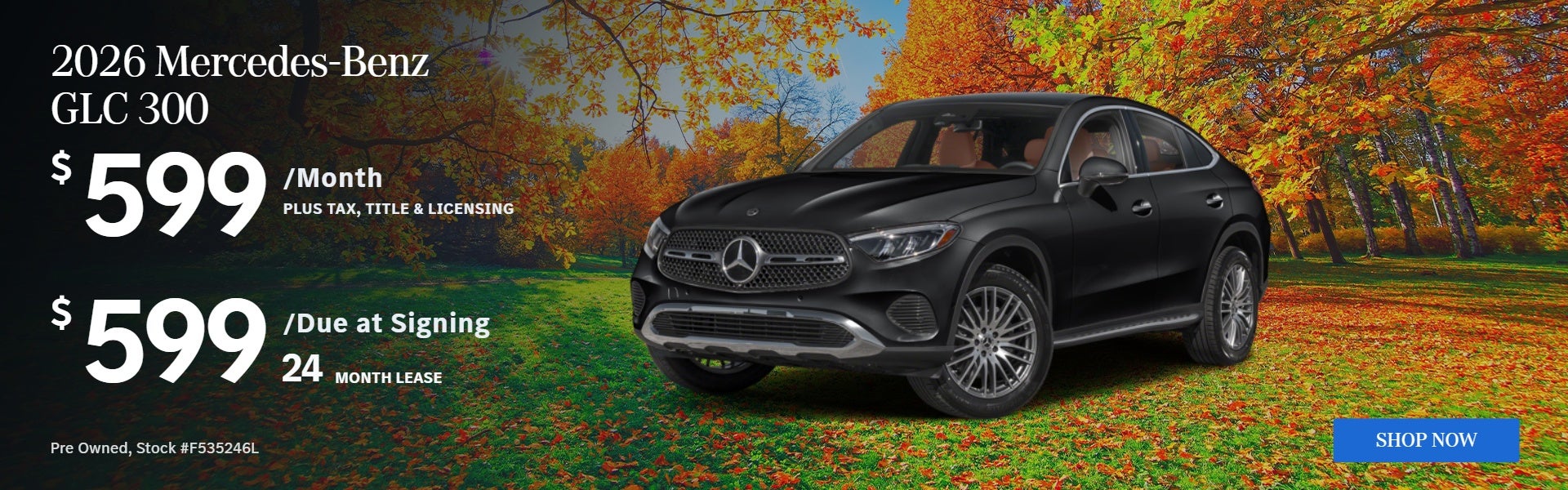 2026 GLC 300 SUV: $599/mo